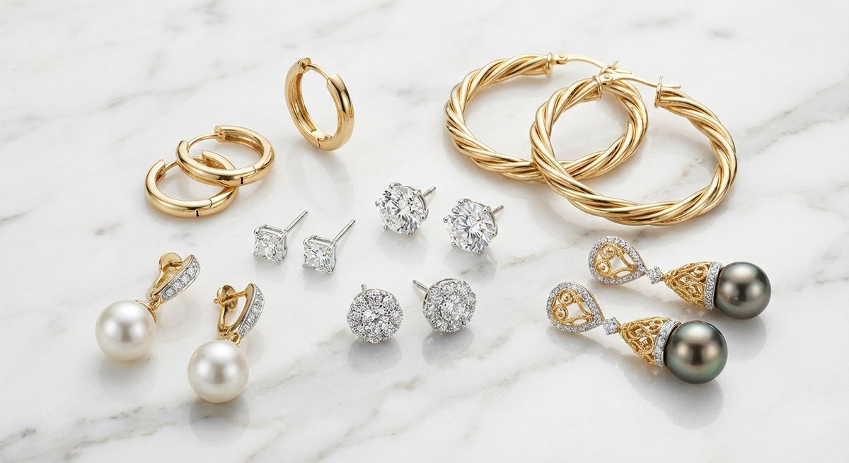 Collezione orecchini GOGO Gioielli - cerchi e pendenti eleganti in oro