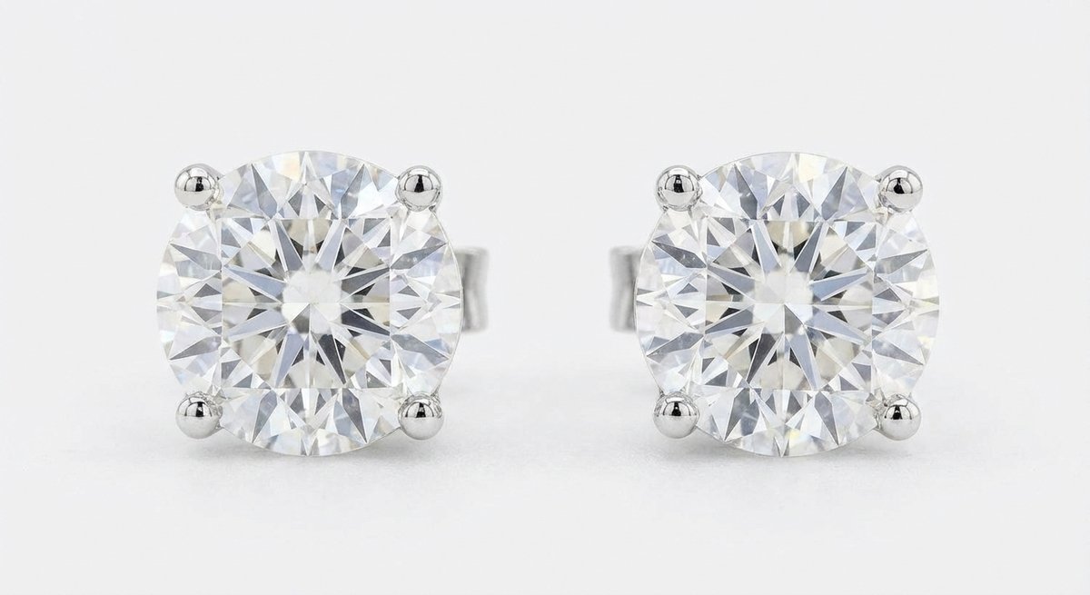 Orecchini punto luce diamante 0.20ct in oro bianco 18kt